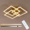 Mckalen Deckenleuchte LED Dimmbar, 40W 4500LM Deckenleuchte LED Modern Gold, Groß Deckenbeleuchtung Quadratisch mit Fernbedienung 3000K-6500K für Schlafzimmer Wohnzimmer Esszimmer, 62CM