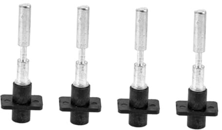 OSALADI 4 Sets Telescopic Ladder Accessories Ladder Bumper Ladder Plug Ladder Steel Shaft Spring Base for Ladders Easy to Install Ladder Guard