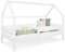 Ehrenkind® Hausbett Buche Nova | Hochwertiges Buchenholz | Kinderbett mit Rausfallschutz | höhenverstellbar Massivholz inkl. Lattenrost | Kinder Bett | Hausbett 200x90 | weiß