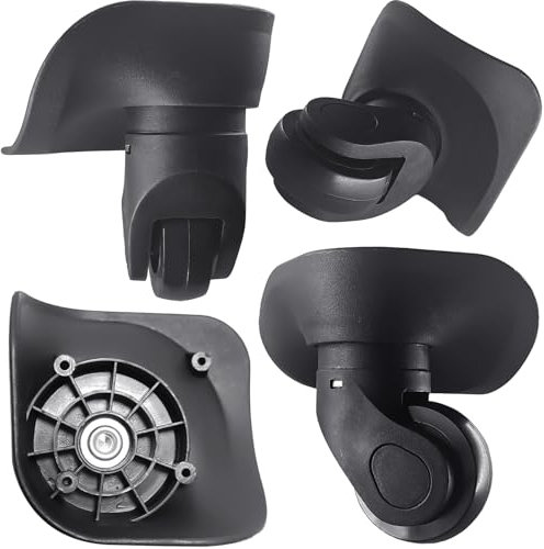 Tobeso-Nuoze Kofferrollen Ersatzrollen Ersatzräder für Koffer Reparatur 360°Drehbare Koffer Ersatzrollen mit 4 Befestigungslöchern Luggage Wheels (L041-L-4)