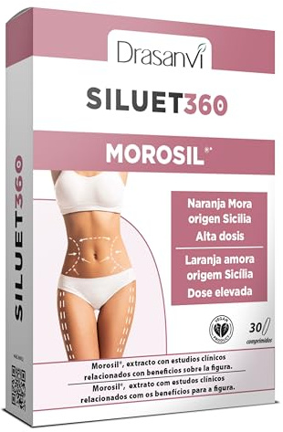 Morosil Siluet 360 Quemagrasas Naranja Roja Sicilia 30 Comp Sin Gluten | Con Naranja Roja de Sicilia, Potente Antioxidante que Ayuda a Reducir la Grasa Abdominal y el Peso Corporal Sin Gluten