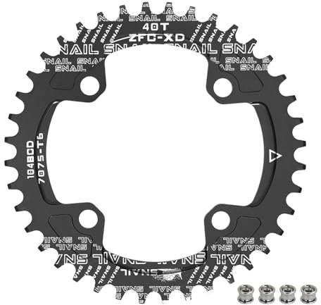 BESNIN 104 BCD Kettenblatt Rund 30/32/34/36/38/40/42/44/46/48/50/52 Zähne Fahrrad Kettenblatt Schmal-breit für 7/8/9/10/11/12-fach MTB, BMX, Mountainbike, Rennrad