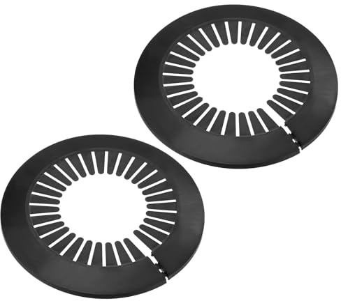M METERXITY 2-Pack Pipe Cover Decoration, Suit for 75mm-100mm Outer Diameter Flange Water Pipe Escutcheon Water Pipe Drain Line Cover for Radiator Pipe/Water Drain Tube [Black]