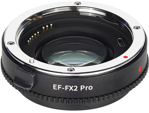 EF-FX2 Pro Adaptador de Lente de AF Compatible con Canon EF Lente a cámara Fuji X-Mount Fuji-Film X-A1/2/3/5/10/20, X-T1/2/3/10/20/100, X-E1/2/2S/3, X-PRO1/2, X-H1