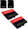 2 Pack Micro SD Card 256GB Class 10 with SD Adapter High Speed Memory Card for Tablet,Drone