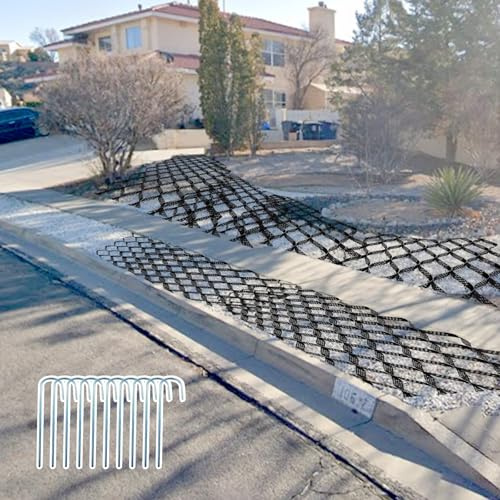 HDPE-Kiesgitter zur Stabilisierung von Einfahrten und Gehwegen – 2 oder 4 Zoll Höhe, 40 x 40 cm System mit Erdspießen(60x60 in 4in H)