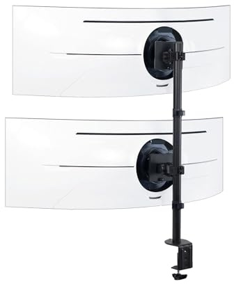NBYGSC Dual Ultra Wide Monitor Stand Desktop Mount, Can Support 2 Computer Screens up to 49 Inches