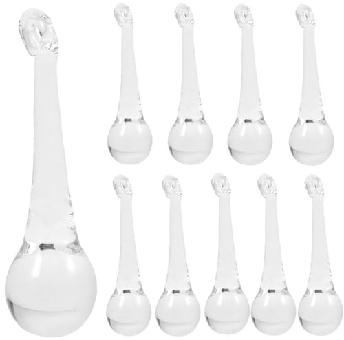 NUOBESTY 10 Piezas Cristal Prisma Colgante Adorno Colgante De Cristal para Lámpara De Araña Atrapasoles Y Decoración De Lámparas Ideal para Jardín Hogar Y Proyectos DIY 2.08X0.59X0.59in