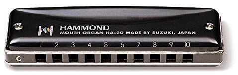 Suzuki Diatonic Harmonica Hammond HA-20 key of LowF mehrfarbig