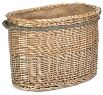 Red Hamper Grande Corde Ovale Handled Osier Panier à bûches