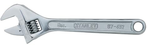 Stanley 87-432 Adjustable Wrench Adjustable Wrench - Adjustable Key - 2.86 cm Steel, Silver, 1.35 cm, 20 cm