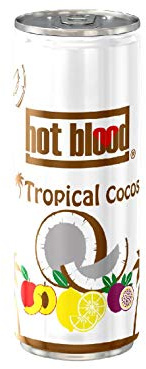 Hot Blood Tropical Cocos Erfrischungsgetränk, 24er Pack, inkl. Pfand EINWEG (24 x 330 ml)