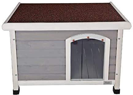 Medium isolierte Holz Norfolk Hundehütte mit abnehmbarer Boden for eine einfache Reinigung, Warm-windundurchlässige Hundehütte (Size : M)
