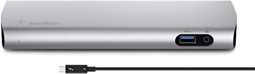 Belkin Thunderbolt 3 Dock w/ 2.6ft Thunderbolt 3 Cable (Thunderbolt Dock for MacBook Pro Models from 2016 or Later, Includes The 2018 Version), Dual 4K @60Hz, 40Gbps Data Transfer Speeds (Renewed)