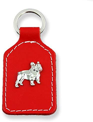 Monkimau Schlüsselanhänger Französische Bulldogge aus Leder