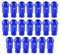 Terisass Wheel Lug Nuts 20Pcs Car Tire Screw Racing Wheel Aluminum Nut M12X1.5(Purple Blue Red Black Silver)(Blue)+l200 Wheel Nuts+m12x1.5 20pcs+m12x1.5 Open Wheel Stud Blue