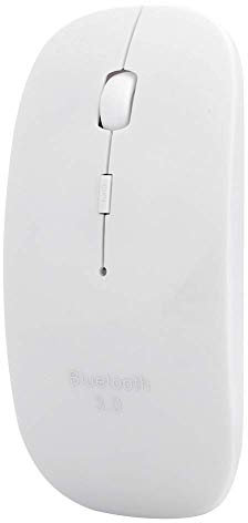 Kabellose Bluetooth Maus, 4D Intelligent Wireless Mouse, Ultradünne, ergonomische Computermaus mit 1600 DPI, für Android TV Box/PC/Smart TV/Projektor (Weiß)