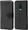 Verco Handyhülle für OnePlus 8 Hülle, Klapphülle für OnePlus 8 Tasche PU Leder Flip Case Brieftasche, Schwarz