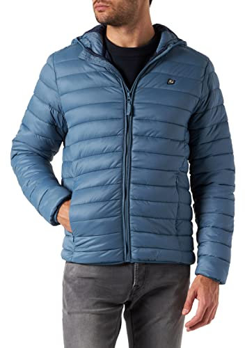 Blend 20712462 BHRomsey Hood Herren Steppjacke Übergangsjacke Jacke leicht gepaddete Jacke mit Kapuze Regular Fit, Größe:2XL, Farbe:Bluestone (184217)