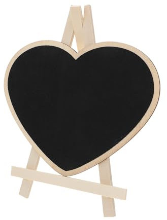 iplusmile Mini-Tafel in Herzform aus Holz, mit Ständer, dekoratives Zubehör