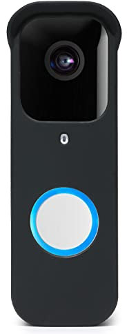 Silicone Skin Case Cover Sun Glare, UV & Weather Protection Skins Cover Compatible with Blink Video Doorbell - Black (1 Pack)