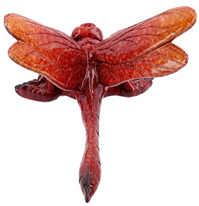 AB Tools Garten-Skulptur mit roter Libelle, Kunstharz, Wandmontage, für Schuppen