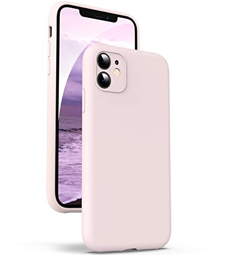 Supdeal Liquid Silicone Case for iPhone 11, [Camera Protection] [Anti Fingerprint] [Wireless Charging] 4 Layer Phone Case Protective Cover, Built-in Microfiber Round Edge Case, 6.1, Pink