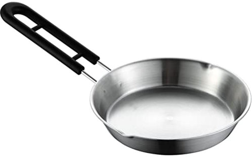 SHERCHPRY Mini Casserole en INOX Petit Moule à Oeufs Poêle à Omelette De Cuisine Poêle à Oeufs Antiadhésive Poêle à Burger Poêle Antiadhésive Crêpière Tamagoyaki Induction Acier Inoxydable