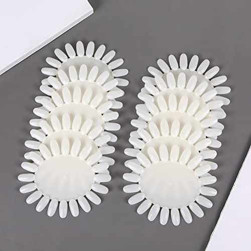 CONGGUAN Practice Nail Tips 200 Practice Nails for Nail Art Nail Polish Sticks Nail Art Practice Wheel Polish Nail Art Practice Tips Gel Art Practice False Tips Palette for Display and Practise