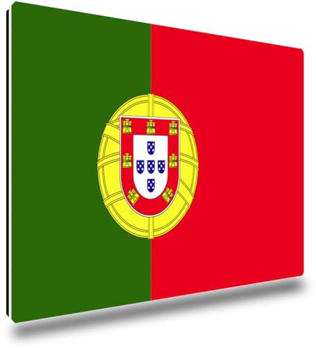 TRIOSK Kühlschrankmagnete Länderflaggen Magnet Flagge Portugal Länder Reise Souvenir Geschenk für Reiselustige Frauen Männer Weltenbummler Kühlschrank stark eckig groß 85x55 mm