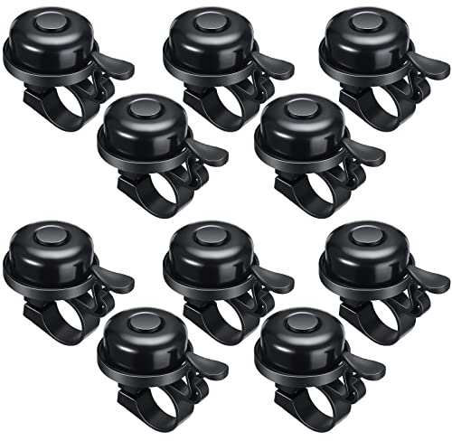 BBTO 10 Pcs Bike Bells Aluminum Alloy Loud Bicycle Bells for Kids Adults