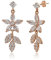 Meissa Boucles d'oreilles de mariage piercing oreille argent Boucles d'oreilles pendantes élégants en cristal bijoux cadeau fantaisie femme (Or rose)