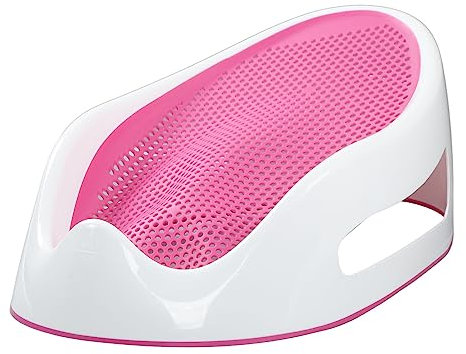 Summer Clean Rinse Babybadewanne, Badewannenstütze Zur Verwendung auf der Theke, Im Waschbecken oder in der Badewanne, Weicher TPE-Babybadesitz aus Silikon (Rosa)