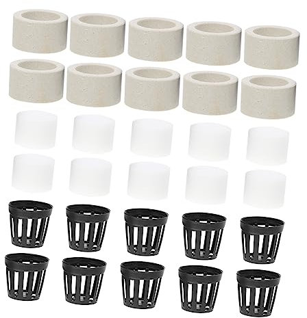 Happyyami 10 Sätze Pflanzring dreiteiliges Set Blumentöpfe drinnen Topfpflanze Aquarium Tonwerkzeuge Basis von Wasserpflanzen Pflanzbasis Schwamm Pflanzschale Halterung Blumentopf Anlage