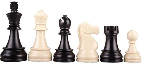 Piezas de Ajedrez DGT - Tamaño 6 en Plástico, Ideal para Aficionados y Clubes, para Niños y Adultos
