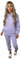 Tuta da donna oversize con cappuccio e pantaloni, 2 pezzi, set da palestra e lounge, a maniche lunghe, morbido, elastico, tinta unita, taglie 6-14, Lilla, 38