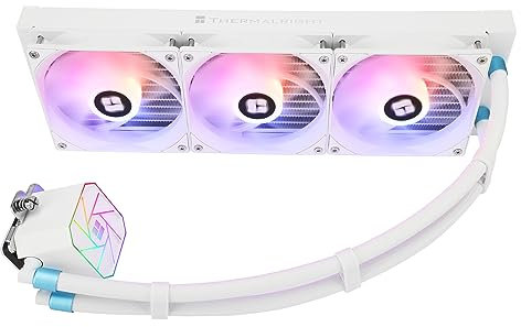 Thermalright AQUA ELITE 360 White V3 Liquid CPU Cooler, AIO Pump Head Speed up to 3300RPM, TL-C12W-S V2×3 PWM Fans,for AMD/AM4/AM5, Intel LGA1150/1151/1200/2011/1700/1851, Computer CPU Aio Cooler