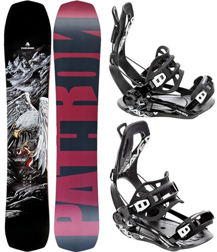 Pathron Snowboard Set: Snowboard Legend + Bindung Raven Fastec FT360 (154cm + FT360 Black L)