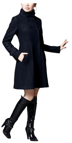 QREXVOG Tank-coat De Pavage De Pènes En Laine De Laine De Laine pour Femmes