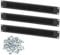 QWORK® Entrée de câble, passe-câble avec brosse, pour armoire serveur 19 Noir, métal, montage en rack, compatible Serveur
