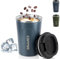 SUJIBHI Coffee Travel Mug 380ml Insulated Coffee Cup with Leakproof Lid Reusable Stainless Steel Double Wall Vacuum Thermaol Cups for Hot Cold Drinks (Blue)