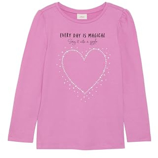s.Oliver Junior Langarmshirt mit Print und Schmucksteinen