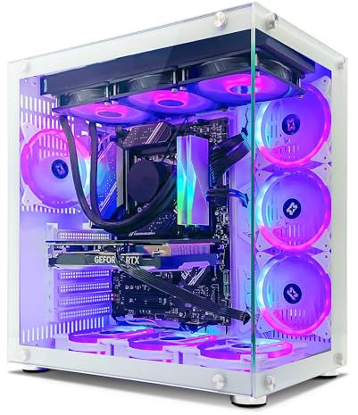 INFOMAX | PC Gamer, Ordinateur de Bureau, PC Gaming - Processeur Intel Core i5-12400F • NVIDIA RTX 3050 6 GO • RAM DDR4 16 GO RGB • SSD 1 to • WiFi • BOÎTIER ARGB • Watercooling • W11