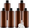 PQPAUTY 6 Stück, 500ml Braun Kunststoff Lotionen Flasche mit Flip Weiß Cap für Lotions Shampoos Körperwäschen