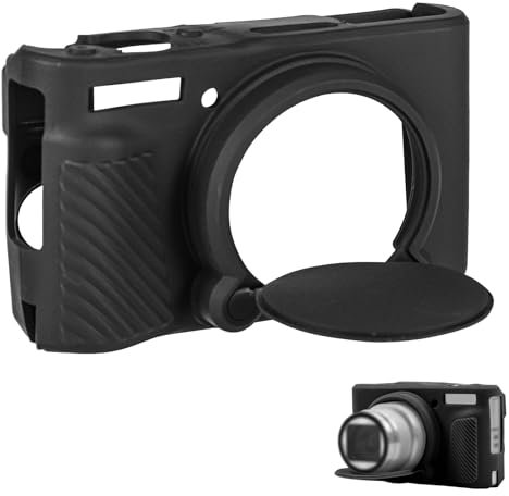 Silicone Case for Canon Powershot SX740 / SX730, Black Soft Camera Protective Case Washable Lightweight Camera Cover Accessories for Canon PowerShot SX740 HS, Easy to Install