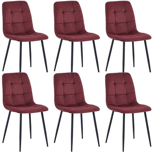 Colenis - Ela Esszimmerstuhl - Set Van (6, Bordeaux)