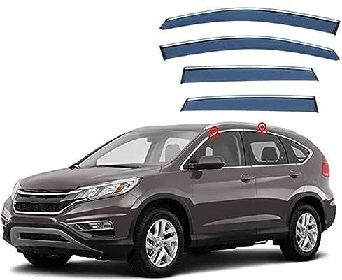 XFANGNB Deflecteur Vitre Voiture pour CR-V 2012-2016, Déflecteurs d'air Fenêtre Latérale Avant ArrièRe Pare-Pluie Coupe-Vent Accessoires