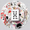 Poker Karten Aufkleber Poker Cards Sticker Set 50 Stücke Niedlich Deko für Auto Laptop Skateboard Fahrrad Moped Motorrad Fahrrad Computer,Geeignet für Erwachsene Kinde
