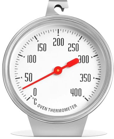 ElevaPulse Ofenthermometer, Innen, Backofen Thermometer, 0-400 ℃, Analog, Edelstahl, Wiederaufladbar