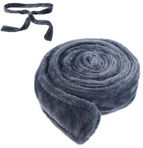 Teaaha Bademantel Gürtel, 175 x 4 cm Unisex Bademantel Gürtel Ersatz, Flanell Hotel Bademantel Taillengürtel, Weicher Pyjama Gürtel, verdickt, dunkelgrau, 160-200cm